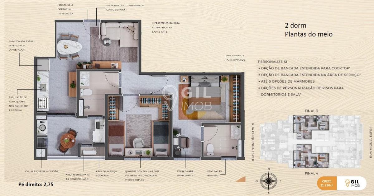 Apartamento, 2 quartos, 63 m² - Foto 12