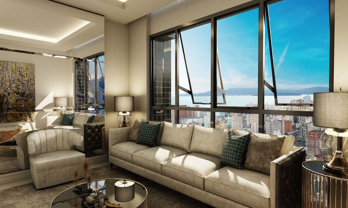 Wall street tower - apartamentos com 4 suítes na meia praia