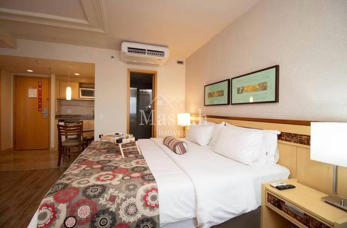FLAT MOBILIADO COM VARANDA DE 32 M² NO LETS IDEA BRASÍLIA HOTEL – ASA NORTE - Apartamento em Asa Norte, Brasília - à venda - Massuh Imóveis