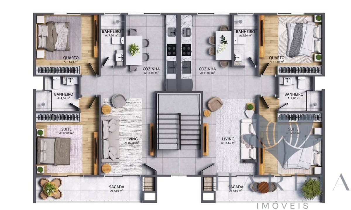 Apartamento, 2 quartos, 65 m² - Foto 2