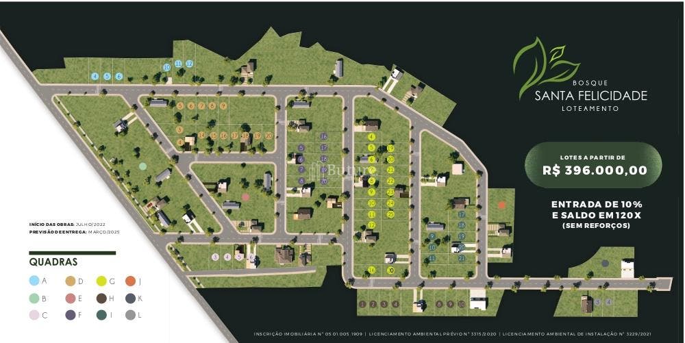 BOSQUE SANTA FELICIDADE - Lote/Terreno em Porto Belo - à venda - BUTURE NEGOCIOS IMOBILIARIOS LTDA