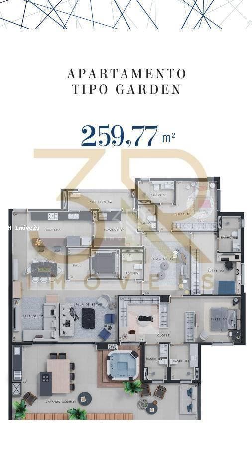Apartamento, 3 quartos, 259 m² - Foto 1
