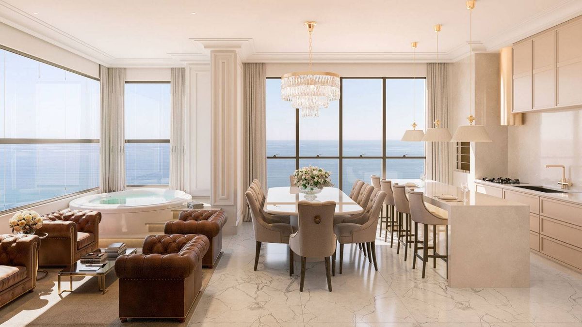Palazzo royale - apartamentos na meia praia com 4 suítes em 