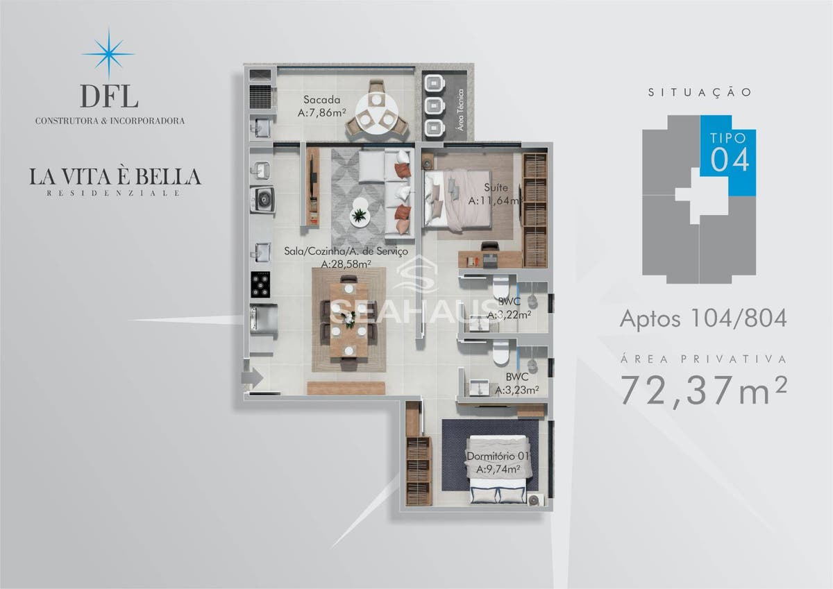 Apartamento, 2 quartos, 72 m² - Foto 55