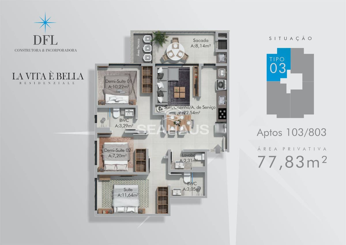 Apartamento, 2 quartos, 72 m² - Foto 54