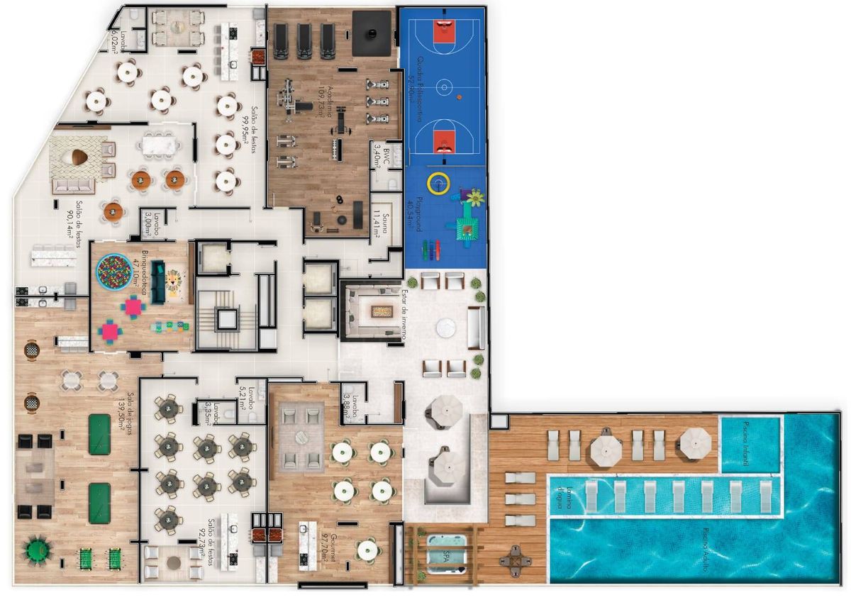 Queen tower - apartamento com 03 suítes - meia praia