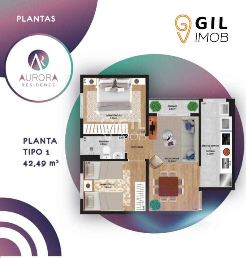Apartamento, 2 quartos, 42 m² - Foto 27