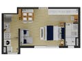 Planta 01 - 1 dorm 29m² - studio