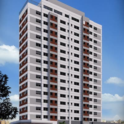 contemporâneo vertical com janelas