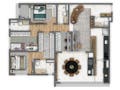 Planta 04 - 3 dorm 120m²
