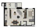 Unidade 65 m² - Flex 1