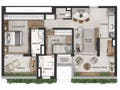 Planta 01 - 2 dorm 80m²