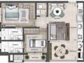 Planta 03 - 2 dorm 62m²