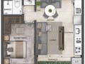 Planta 02 - 1 dorm 41m² - opção