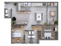 Planta 02 - 2 dorm 81,50m²