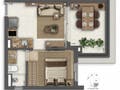 Planta 06 - 1 dorm 35,75m²