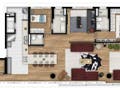 Planta 01- 3 suítes - 145,76m² - Tipo