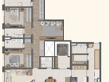 Planta 3 suítes - 193m²