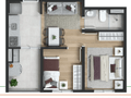 Planta 03 - 2 dorm 33,79m²