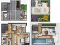 Planta 03 - 3 dorm 594,54m²