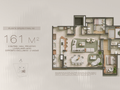 161m² 3 suítes, living ampliad