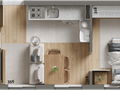 Planta 02 - 1 dorm 26,02m²