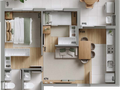Planta 07 - 2 dorm 55,67m² - garden