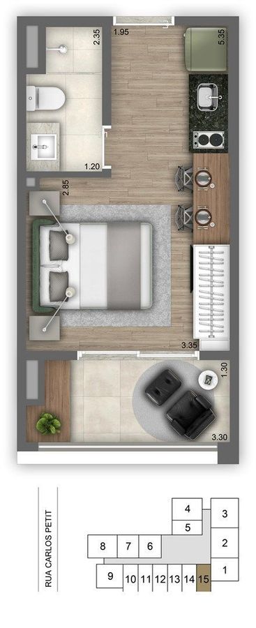 Apartamento, 1 quarto, 46 m² - Foto 17