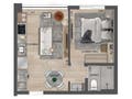 Planta 02 - 1 dorm 35m² - opção