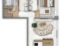 Planta 02 - 2 dorm 69m²