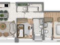 Planta 03 - 2 dorm 80m²