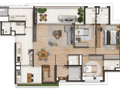 Planta 12 - 3 dorm 295m² - cobertura duplex - inferior