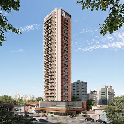 fachada de arranha-céu modernista