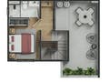 Planta 17 - 2 dorm 80m² - cobertura duplex - superior