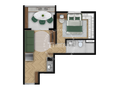 Planta 05 - 1 dorm 33,31m²