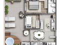 Planta 05 - 2 dorm 62,83m² - garden