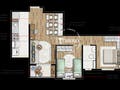 Planta 01 - 2 dorm 51m²