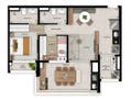 Planta baixa - Cobertura com 2 quartos à Venda, Tatuapé - São Paulo - Cobertura em Tatuapé, São Paulo - à venda - AlvesJr Consultoria Imobiliária