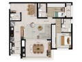 Planta baixa - Cobertura com 2 quartos à Venda, Tatuapé - São Paulo - Cobertura em Tatuapé, São Paulo - à venda - AlvesJr Consultoria Imobiliária