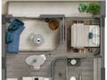 Planta 10 - 1 dorm 44m2