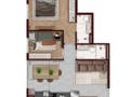 Planta 04 - 2 dorm 51,30m²