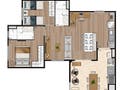 Planta 06 - 2 dorm 67m² - opção