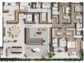 Planta 08 - 3 dorm 284m² - opção
