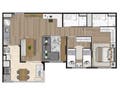 Planta 08 - 2 dorm 69m² - opção