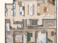 Planta 3 Suítes - 253m² - Planta Opção