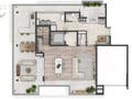 Planta 08 - 3 dorm 258m² cobertura inferior