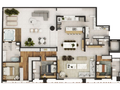 Planta 02 - 3 dorm 200,44m² - garden