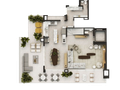 Planta 09 - 3 dorm 215,18m² - duplex - inferior