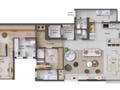 Planta 06 - 2 dorm 126m² - opção 3