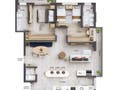 Planta 02 - 2 dorm 96m² - opção